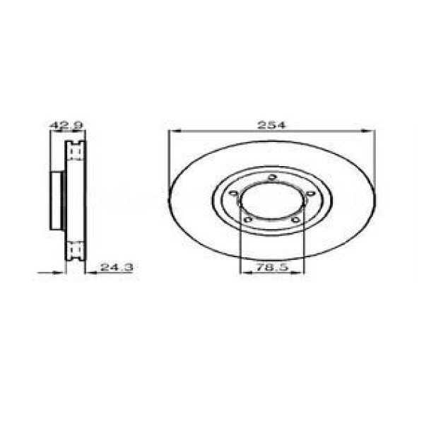 VALEO 186278 Fren Diski Ön Transit T12 Havalı 254Mm 