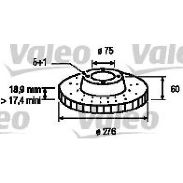 VALEO 186559 Fren Diski Arka Bmw 3 E36 Havalı 276Mm