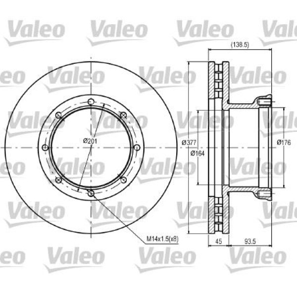 VALEO 187084 Fren Diski (Arka) Mb Atego 