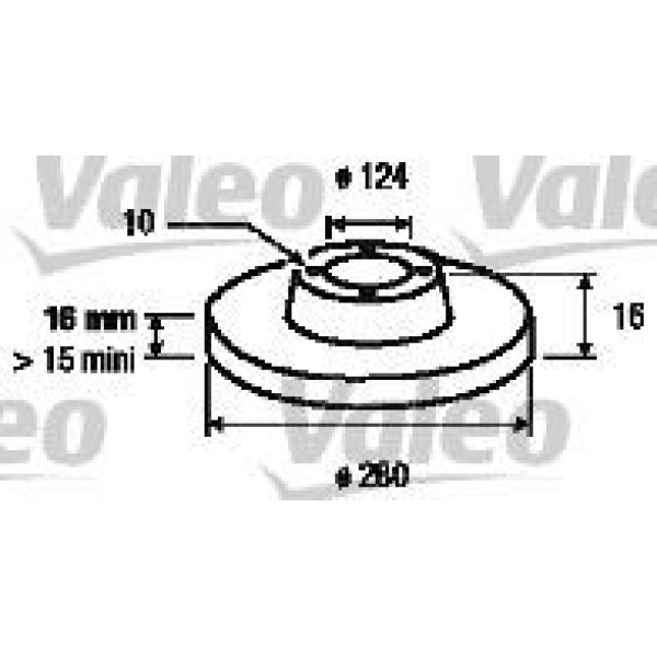 VALEO 187152 Fren Diski Arka Transit V347 06- Önden Ve Arkadan Çekıslı Düz 280Mm 