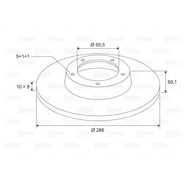 VALEO 197009 Fren Diski (Arka) (X2) Saab 9-3 (98-03) 2.3İ 