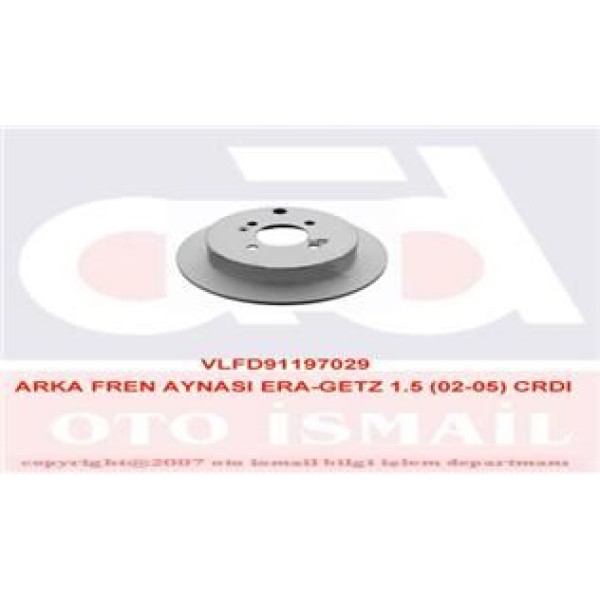 VALEO 197029 Fren Diski Arka Accent Era 07-11 Accent Era 07- Getz 02- İ20 09- / Rio II 05- Düz 262Mm 