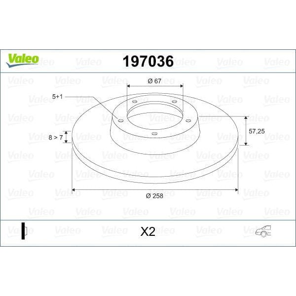 VALEO 197036 Fren Diski (Arka) (X2) Mb Classe A (W169) 150.160.170.180.200. 160Cdı.180Cdı.200Cdı (04
