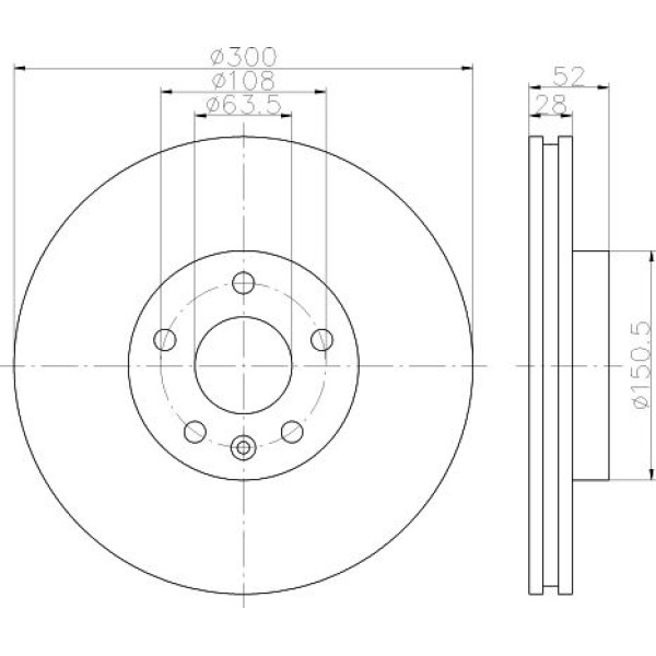 VALEO 197055 Fren Diski Ön S-Max 06- Mondeo IV 07- Galaxy III 06- / S60 10- S80 06- V60 V70 06- Xc70