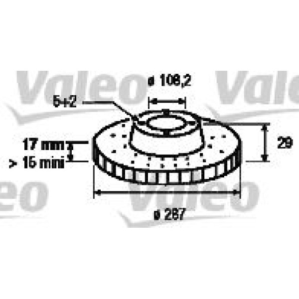 VALEO 197065 Fren Diski Ön Grand Vitara 98-05 Havalı 287Mm 