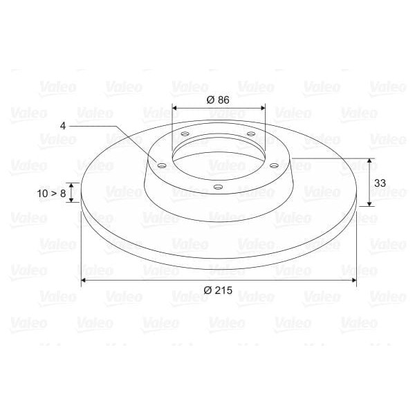 VALEO 197114 Fren Diski Ön Tıco 95- / Alto 86- Carry Sk410 86- Swift 83-89 Düz 215Mm 