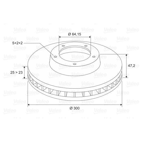 VALEO 197145 Fren Diski Ön Accord Vıı 03-08 Havalı 300Mm 