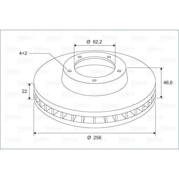 VALEO 197291 Fren Diski Ön Havalı 256-4 - Hyundai: Accent-Era 07-11/I20 08-11/Rıo 05-11 