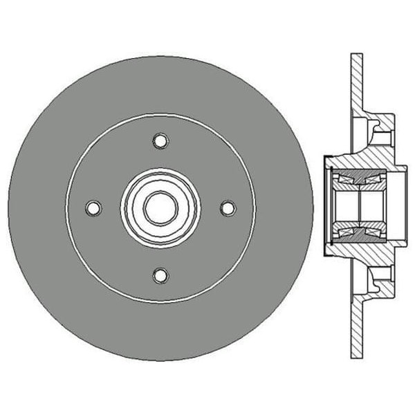 VALEO 197307 Fren Diski Arka 307 00- / C4 04- Düz 249Mm 