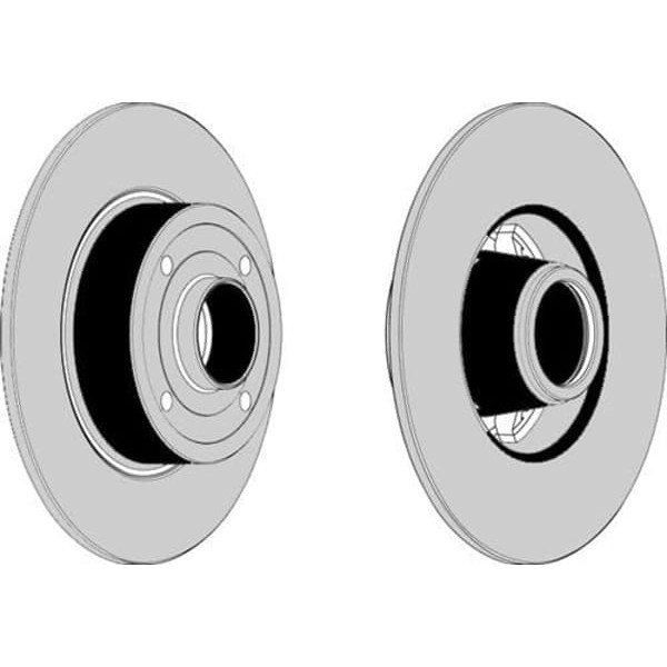 VALEO 197308 Fren Diski Arka CLIO III 05- Megane II 02- Modus 04- Wınd / Note 06- Adet 240X8 4 Delık