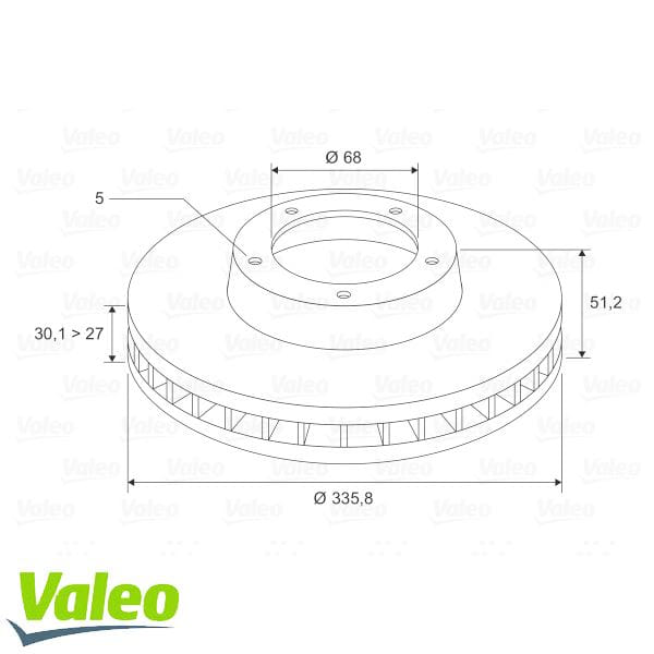 VALEO 197373 Fren Diski (Ön) (X1) Volvo Xc 90 (5/2002-9/2007) / Volvo Xc90 Fl (9/2007-) 