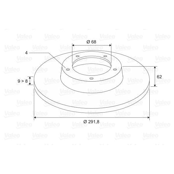 VALEO 197520 Fren Diski (Arka) (X2) Nissan Cube (2010-). Tiida (2004-)