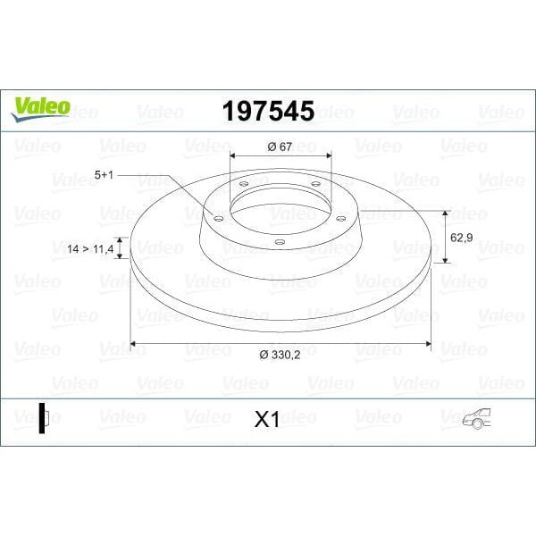 VALEO 197545 Fren Diski (Arka) (X1) Mercedes M-Class (W164) (2005-). R-Class (W251. V251) (2006-) 