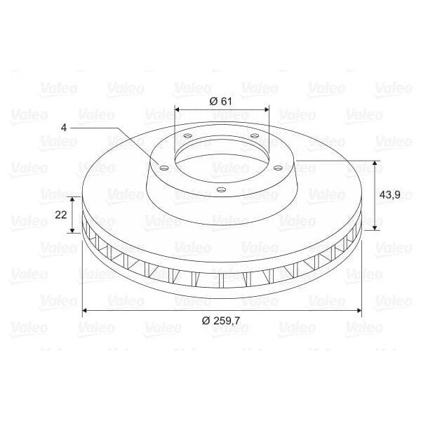 VALEO 197588 Fren Diski (Ön) (X2) Nissan Micra IV (K13) 1.2. Micra IV (K13) 1.2 Dıg-S. Note (E12) 1.