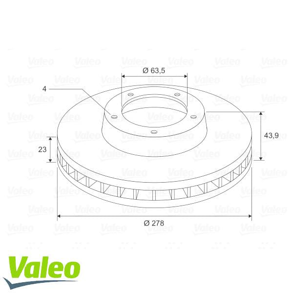 VALEO 197617 Fren Diski (Ön) (X2) Ford Fiesta VI 08- B-Max 12- 
