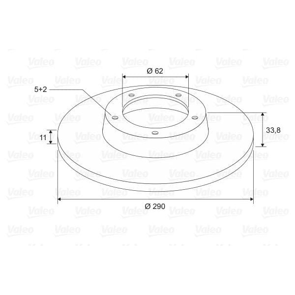 VALEO 197655 Fren Diski (Arka) (X2) Toyota Avensis 07- 