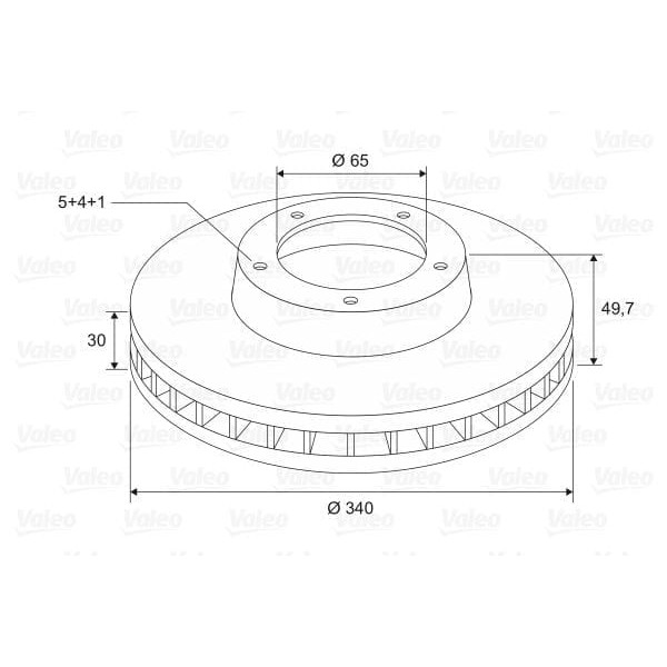 VALEO 197677 Fren Diski (Ön) (X1) Volkswagen Golf Vıı 02.13- Tiguan; Audi A3; Skoda Octavia 
