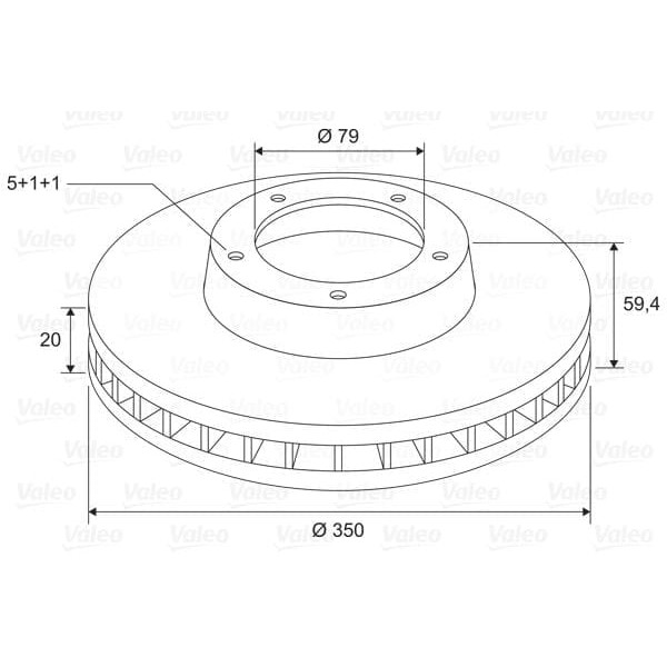 VALEO 197684 Fren Diski (Arka) (X1) Land Rover Discovery IV 10- Range Rover Sport 05-13