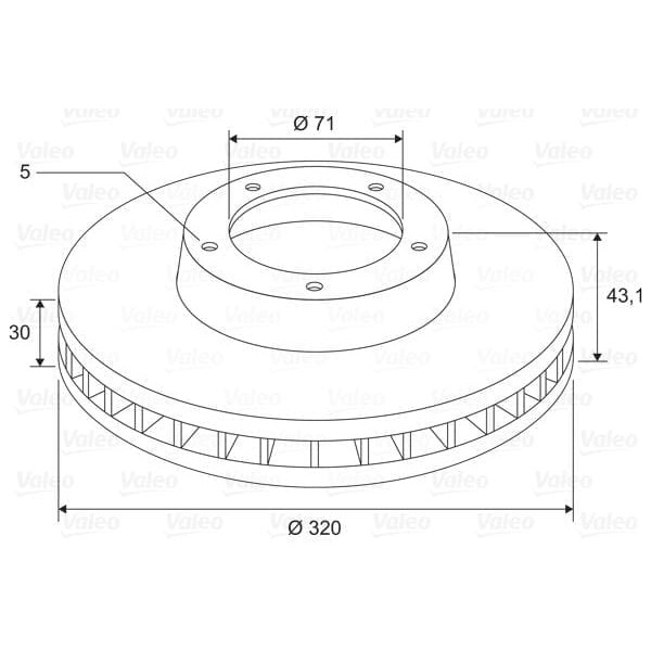 VALEO 197701 Fren Diski (Ön) (X1) Jaguar S-Type