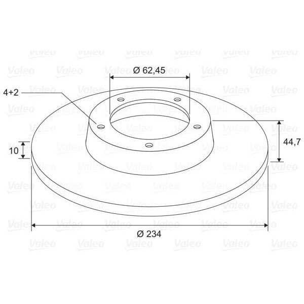 VALEO 197707 Fren Diski Arka X2 I10 12.2013