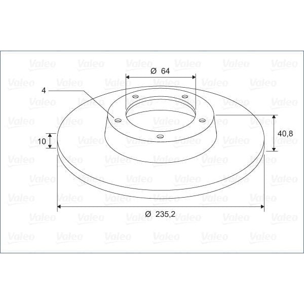 VALEO 197777 Fren Diski Arka X2 Mitsubishi Lancer V/Colt IV 