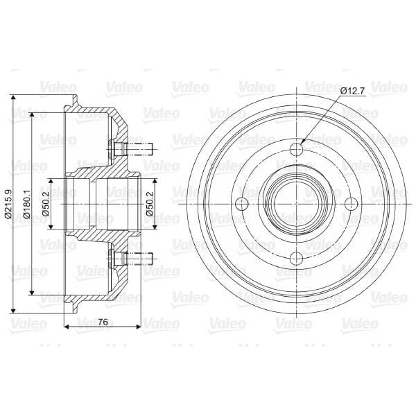 VALEO 237032 Fren Kampanası Ford Courier. Fiesta. Fiesta III. Fiesta IV; Mazda 121 III 