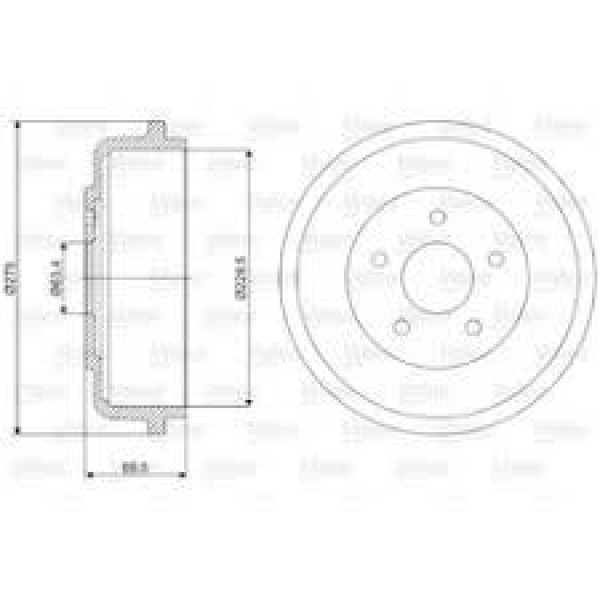 VALEO 237053 Fren Kampanası Ford Tourneo Connect. Transit Connect