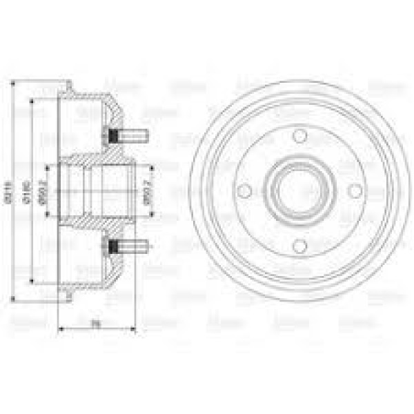 VALEO 237066 Fren Kampanası Ford Escort V. Escort Vı. Escort Vıı. Fiesta. Fiesta III. Fiesta IV. Ka.