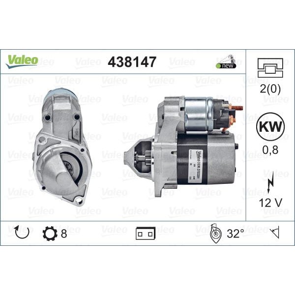 VALEO 438147 Marş Motoru Mercedes Classe A140 A160 A200 