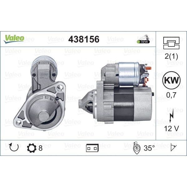 VALEO 438156 Marş Motoru Micra Note 1.2 1.4 16V 03-