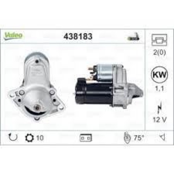 VALEO 438183 Marş Motoru Astra G H Vectra B 1.4 1.6 16V 1.2
