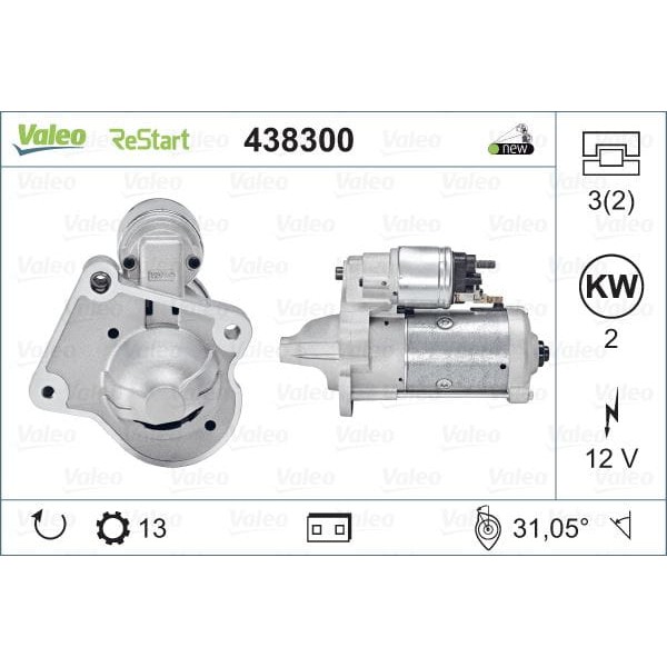 VALEO 438300 Marş Motoru Ford Fiesta Vıı (Ja8) 1.6 TDCI 16V