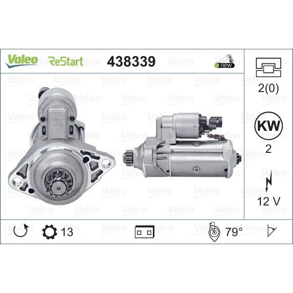 VALEO 438339 Marş Motoru Audi A3. Q3. Skoda Octavia. VW Golf Vıı 