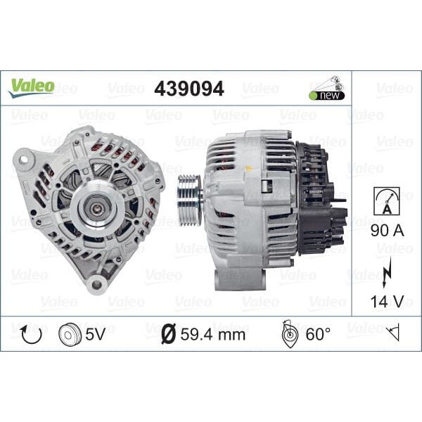 VALEO 439094 Alternatör 106 306 Partner / Saxo Xsara Berlingo 1.4 1.6