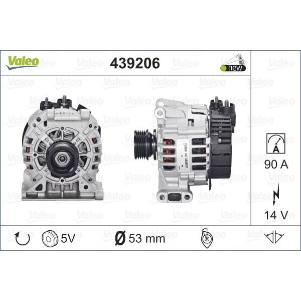 VALEO 439206 Alternatör Sg9B037 Mercedes 