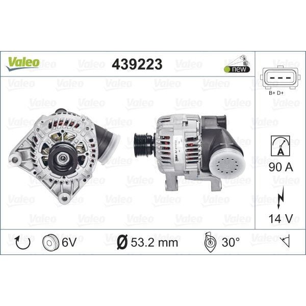 VALEO 439223 Alternatör 14V 90A Bmw 3.20-3.23-5.20-5.23 