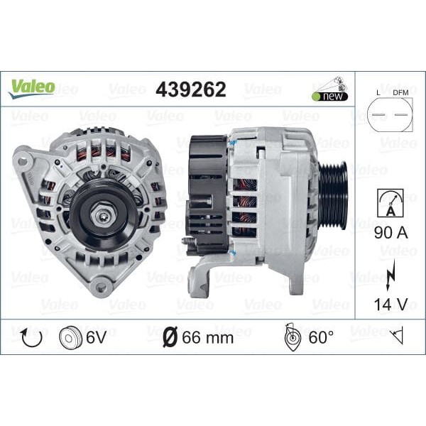 VALEO 439262 Alternatör Audi 