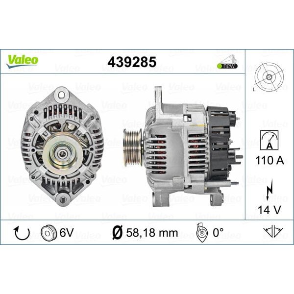VALEO 439285 Alternatör Megane Laguna 1.8 2.0 1.9 TDI 1.9 
