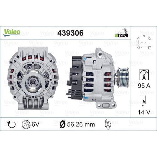VALEO 439306 Alternatör Megane I Laguna I 1.8 16V F4P 