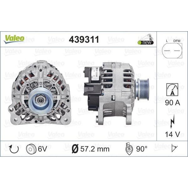 VALEO 439311 Alternatör Vag 