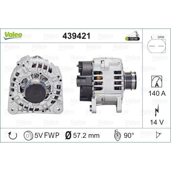 VALEO 439421 Alternatör Audi A4 A6