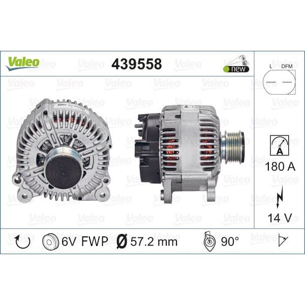VALEO 439558 Alternatör Passat Crafter 2.0 TDI 2.5 TDI 180A