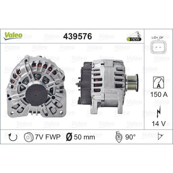 VALEO 439576 Alternatör Laguna II Trafic II 2.0 DCI 150A 