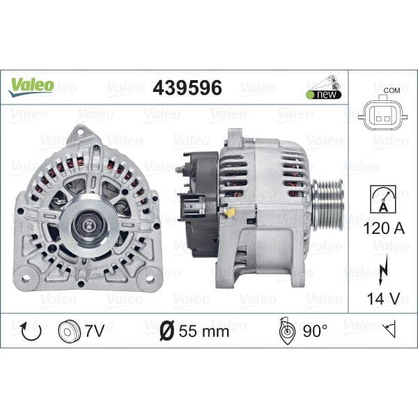 VALEO 439596 Alternatör CLIO III Modus 1.2 16V 1.5 DCI 110A