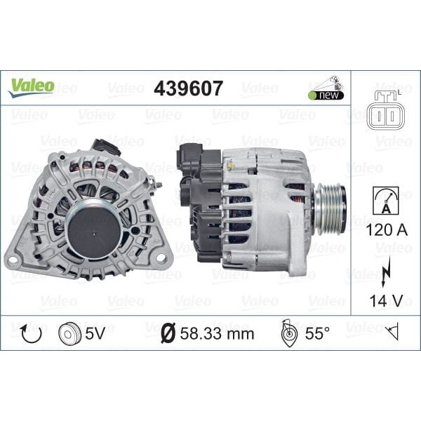 VALEO 439607 Alternatör İ30 CRDI Cerato 1.5 1.6 CRDI