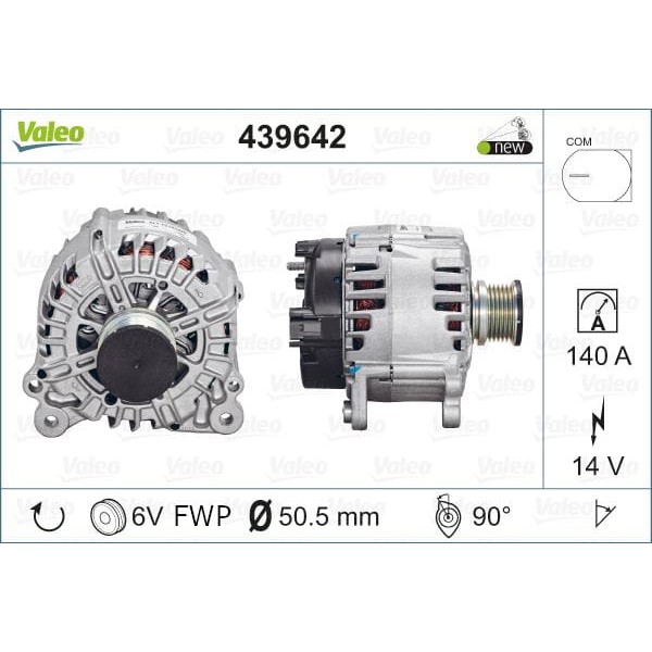 VALEO 439642 Alternatör Audi A5 Td (Tg14C020)