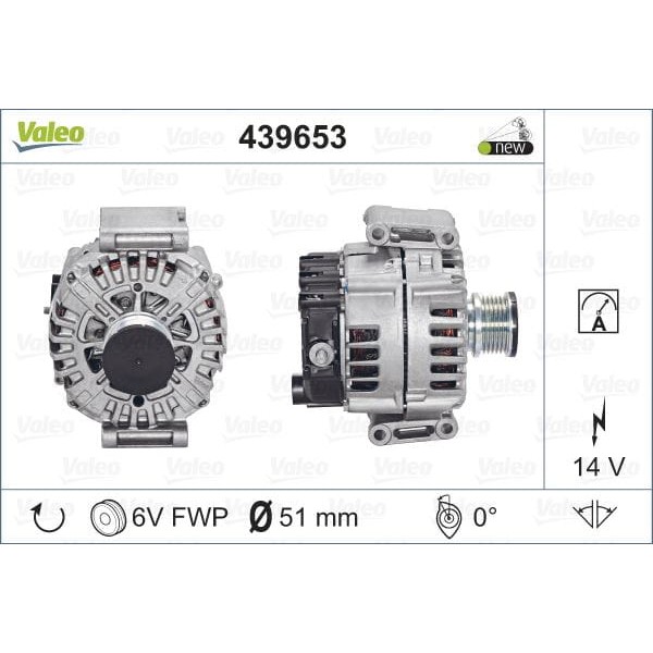VALEO 439653 Alternatör Mercedes C E Vito Viano (Fg18S012) 