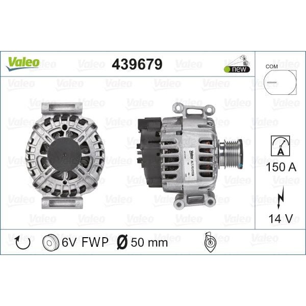 VALEO 439679 Alternatör Mercedes C - E (M271) 