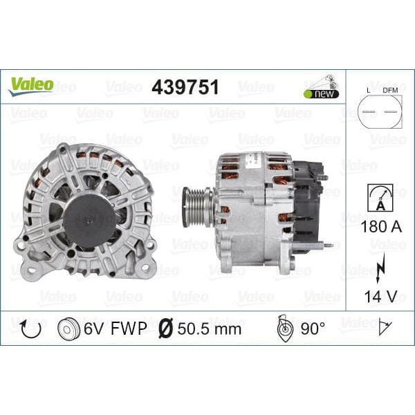 VALEO 439751 Alternatör Komple Vag T5 2.0 TDI Alternatör Komple Binek İthal 