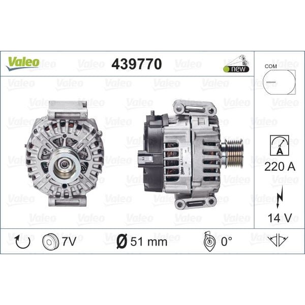 VALEO 439770 Alternatör Mercedes 